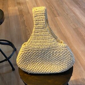Vintage Handwoven Cream Hand Bag